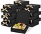 18Pack Gift Boxes with Lids, 6.5X6.5X2 Inch Small Gift Boxes, Present Box with Ribbon, Black Boxes for Gifts, Wedding, Birthday Party, Baby shower, Candy, Candle